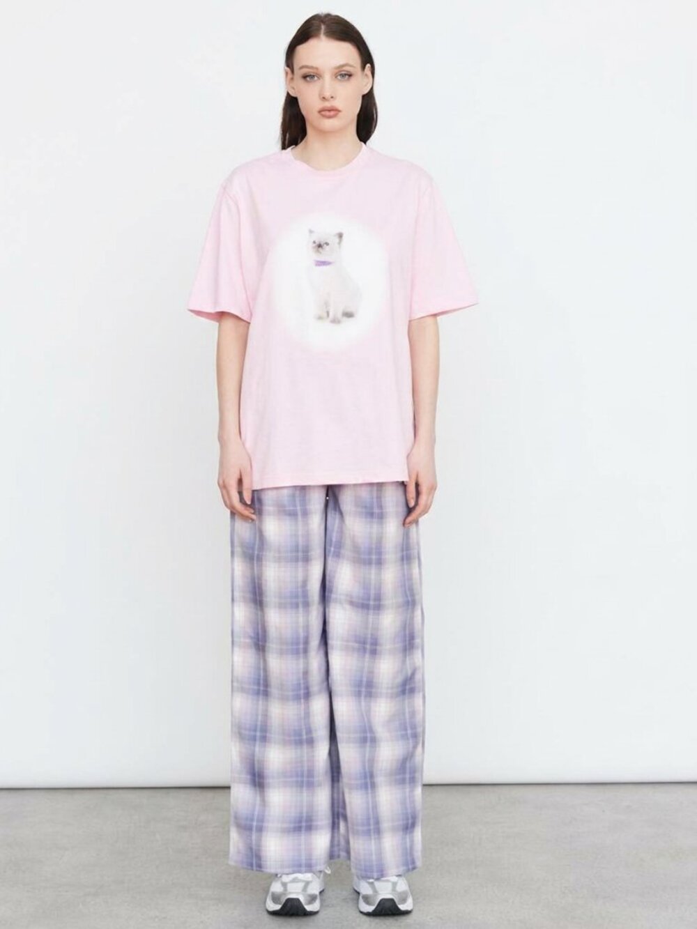 LAZY OAF Violet Dreams check pants 24" waist